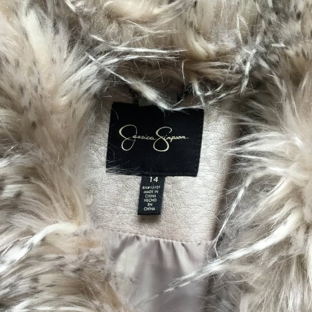 Jessica Simpson Faux Leather Light Pink Jacket Size 14 - Picture 6 of 6